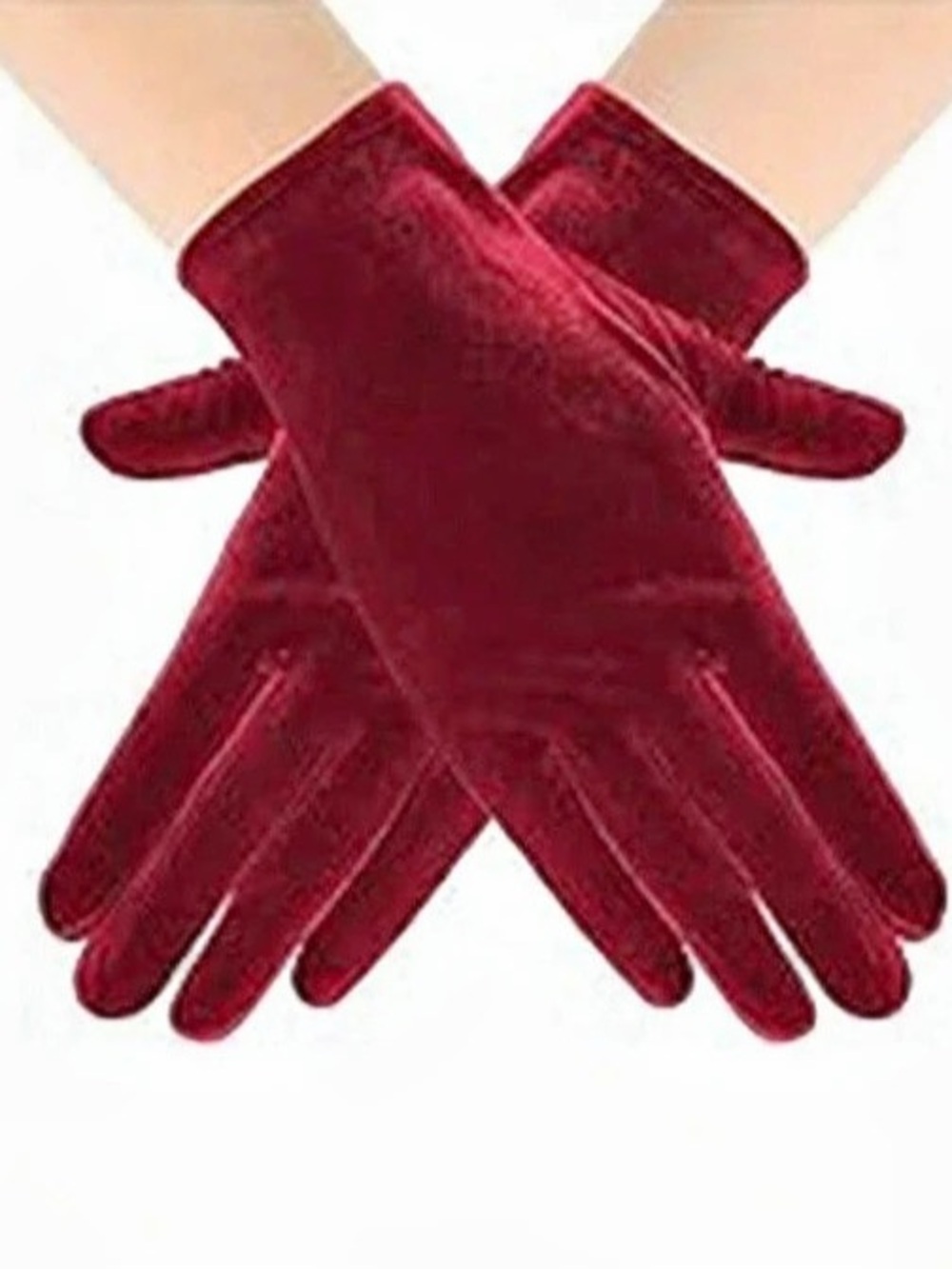 Velvet Gloves in burgundy New
